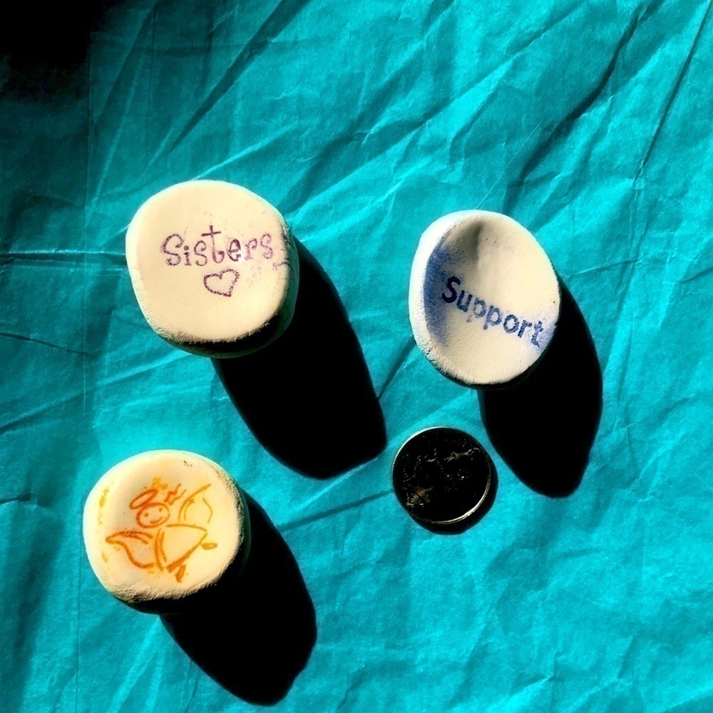 CLAY worry stones-angel/Sisters/Support